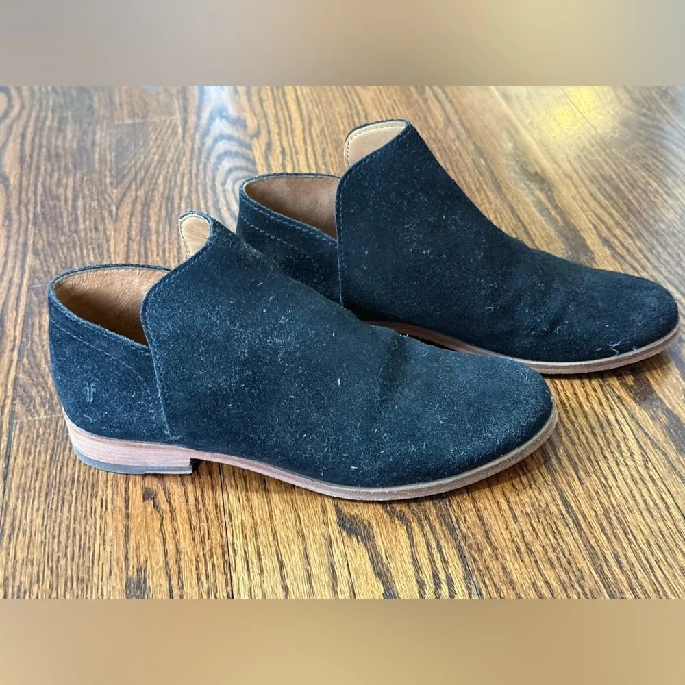 Women’s Frye Elyssa‎ Black Suede Ankle Boots Size 8.5